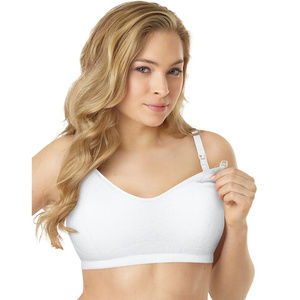 Playtex NWT White Nursing Low-Impact Sports Bra US3010 S